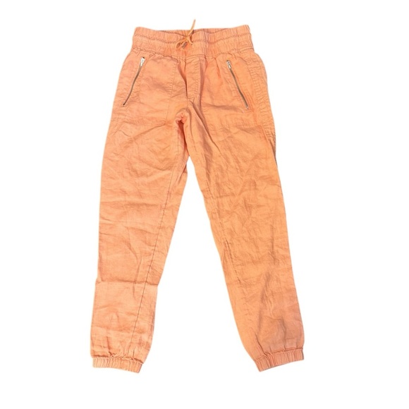 Athleta Peach Cabo Linen Joggers Size 0 - Picture 2 of 5